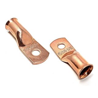 10 pcs WNI 2/0 Gauge x 5/16 Pure Copper Battery Welding Cable Lug Connector Ring Terminals