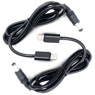 JacobsParts 12V USB C PD Trigger Cable 2-Pack - 3ft 5A Power Cable with 5.5 x 2.1mm DC Connector