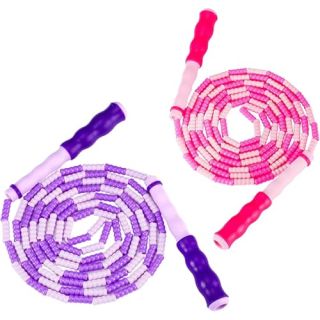 2 Pack Jump Rope for Fitness Exercise Equipment, Tangle-Free Rope Skipping with Soft Beaded Segment, Premium Adjustable Jumping Rope for kids, women, men