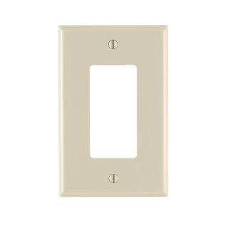 Leviton PJ26-TM 1-Gang 1-Decora Midway Nylon Wallplate (10 Pack), Light Almond