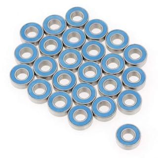 25 PCS/Set Ball Bearings MR115-2RS Blue Metal Rubber Sealed Ball Bearings 5x11x4 mm