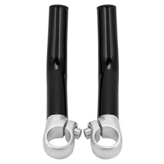 2Pcs Bicycle Handlebar Ends Bars, Bicycle Handle Bar End Bike Pad Cushion Aluminum Alloy Cycling Replacement Accessory(Black)