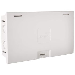 Leviton 47605-MDU 9.01" Compact Structured Media Enclosure with Cover, White