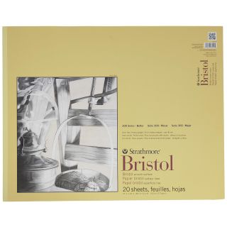 Strathmore 300 Series Bristol Smooth Pad, 19"x24" Tape Bound, 20 Sheets