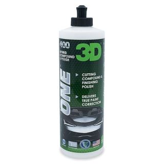 3D One Car Scratch & Swirl Remover - Rubbing Compound & Finishing Polish - Buffing Compound Swirl Remover - True Car Paint Correction 16oz.