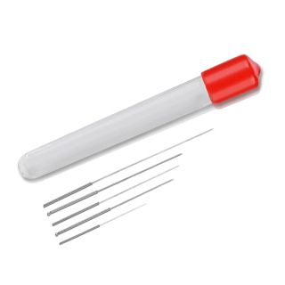 3D Printer Nozzle Cleaning Kit with Clear Storage Box 0.2mm, 0.3mm, 0.4mm, 0.5mm, 0.6mm Needles Toolkit Stainless Steel Nozzle Cleaning Tool Kit for 3D Printer Set of 5