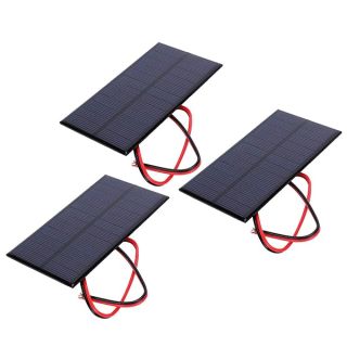 3Pcs Mini Solar Panel DC 6V Polysilicon Solar Cell Charger Module Solar DIY System Kits with 30cm Cable