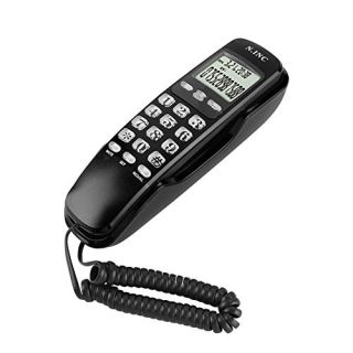 Mini Landline Telephone with Incoming Caller ID LCD Display 38 Set of Incoming Memories Redial Function, Support DTMF/FSK Dual Caller ID System, Suitable for Home Office Hotel(Black)