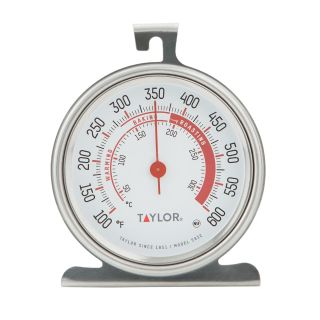 Taylor 5932 Large Dial Kitchen Cooking Oven Thermometer, Kitchen Food Grill Thermometer, 3.25 Inch Dial, Stainless Steel, Silver