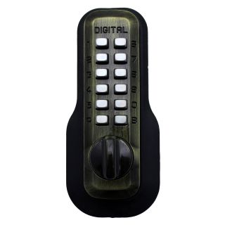 Digital Door Lock M210 Mechanical Keyless Deadbolt, Antique Brass