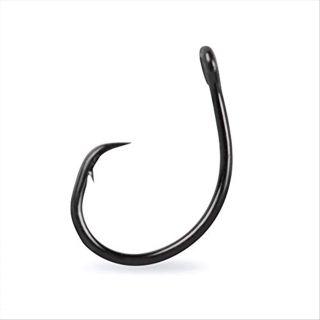 Mustad Demon Perfect Circle, in-Line 1X Fine Wire - Black Nickel-Size 7/0 - Pack of 6