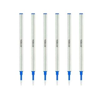 "4.37" Rollerball Pen Refills - Fine Point 0.5mm Blue Ink, 6 Pack Medium Point Replacements"