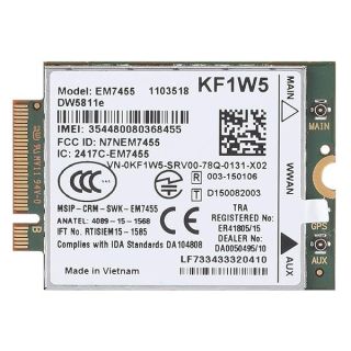 4G Module, Replacement Qualcomm 4G LTE WWAN NGFF Card Module Wireless EM7455 for Dell DW5811e