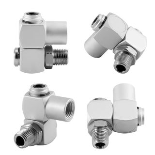 4pcs Universal Air Tool Swivel Set 360 Degree Air Hose Connector 1/4 Inch Air Adapter Tool Swivel Fittings