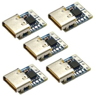 5 Pack JacobsParts USB-C PD 9V Power Trigger Module - 5A Type-C Female Input for Fast Charging