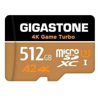 Gigastone 512GB Micro SDXC Card - 5 Years Free Data Recovery, 100MB/s Speed for GoPro, Drone & Switch - A2 U3 V30