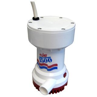 Rule 02 Marine Bilge Pump, 1500 GPH, Non-Automatic, 12 Volt