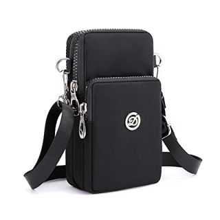 Cell Phone Purse Crossbody Bag Shoulder Wallet Pouch Armband for Samsung Galaxy S24 Ultra S23 Ultra S23 FE A54 A53 A14 A04s A05 A15 A25 A35 A55 (Black)