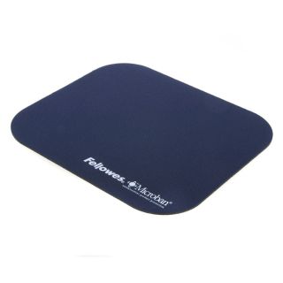 Fellowes Mouse Mat with Non-Slip Rubber Base - Mouse Pad with Antibacterial Protection - Suitable for Both Optical and Laser Mice - 199 x 232 x 2mm - Black