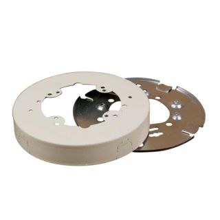 Legrand Wiremold V5737A Metal Raceway for Extending Power, 5 1/2" Diameter Open Base Round Extension Box, 1" Deep, Ivory (1 Pack)