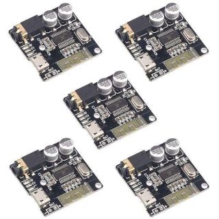 5PCS Aideepen BT 5.0 Audio Receiver Module - Stereo Amplifier & MP3 Decoder for Car Speakers