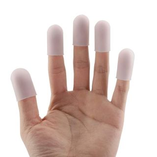 5pcs Silicone Finger Cots Thumbs Cover Protector Fingertip Cots for Heat Cooking Baking Barbecue