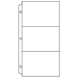 6 x 12-inch 3-Ring Album Page Protectors by American Crafts | Includes 10 sheets with 3 - 4 x 6-inch pockets each, Original Version