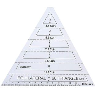 60 Degree Equilateral Triangle Quilting Ruler Transparency Original Sewing Patchwork Ruler