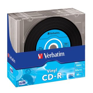 Verbatim 43426 52x Vinyl CD-R - Slim Case 10 Pack