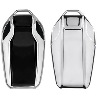 kwmobile Key Cover Compatible with BMW - Silver High Gloss