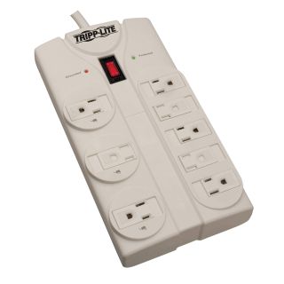 Tripp Lite 8 Outlet Surge Protector Power Strip, Extra Long Cord 25ft, Right-Angle Plug, Lifetime Limited Warranty & Dollar 75K Insurance (TLP825) , White