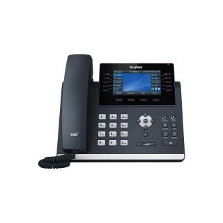 Yealink T46U IP Phone, 16 VoIP Accounts. 4.3-Inch Color Display. Dual USB 2.0, Dual-Port Gigabit Ethernet, 802.3af PoE, Power Adapter Not Included (SIP-T46U)