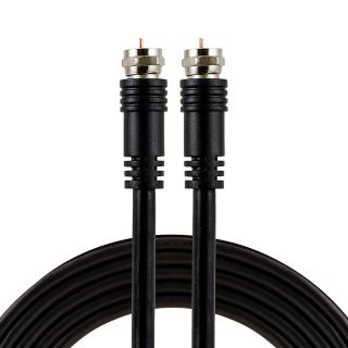 GE RG59 Coaxial Cable, 6 ft. (1.8m) F-Type Connectors, Dual Shield Coax, Input/Output, Low Loss, Ideal for TV Antenna, DVR, VCR, Satellite Receiver, Cable Box, Black, 23217