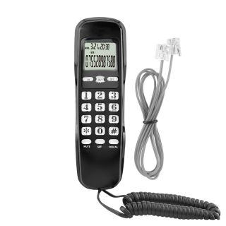 Corded Phone Telephones Landline Expandable Home Office Hotel Telephone Call Screener & Incoming Caller ID Handsets Phone with LCD Display Not Support Wall-Mounted(Black)