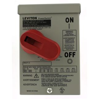 Leviton N33NC-DS Type 3R Enclosure (for use with 30 Amp or 40 Amp Motor Starter Controllers), Steel - Gray