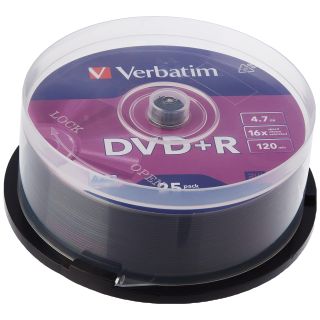 Verbatim DVD+R Spindle 16x 4.7GB (Pack of 25) 43500