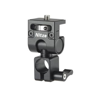 Nitze Field Monitor Mount with 15mm Rod Clamp, Swivel and Tilt Adjustable Low Profile Monitor Holder - N54-F5