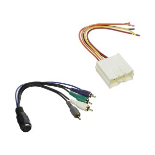 Scosche MI03B Compatible with 1987-05 Mitsubishi Amplifier Retention Wire Harness / Connector; 4CH RCA to dash/amp input, XL black