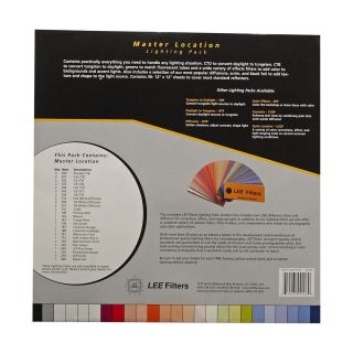 Lee Filters Master Location Pack, 36 Sheet Pack of Pre-cut 10 x 12 inches for Color Correcting, Light Shaping Tools & Color Effects Lighting Filters