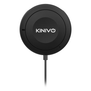 Kinivo BTC450 Bluetooth Car Kit (Hands-Free, AUX Bluetooth Adapter for Cars with Ground Loop Noise Isolator, 3.5mm Aux Input, Apt-X)