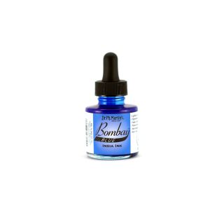 Dr. Ph. Martin's Bombay India Ink (5BY) Ink Bottle, 1.0 oz, Blue, 1 Bottle