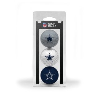 Team Golf NFL Dallas Cowboys 3 Golf Ball Pack Regulation Size Golf Balls, 3 Pack, Full Color Durable Team Imprint