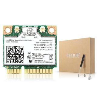 7260HMW WiFi Card, Dual Band Wireless-AC 7260 Mini PCIe Network Adapter with Bluetooth 4.0 Support Windows 10, Windows 8, Windows 7, WiFi Module Work with Laptop/Notebook