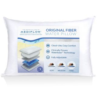 Mediflow Fiber: The First & Original Water Pillow, clinically Proven to Reduce Neck Pain & Improve Sleep. Therapeutic, Ideal for People Looking for Proper Neck Support