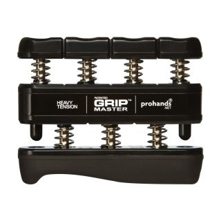 Prohands Gripmaster Hand Exerciser, Finger Exerciser (Hand Grip Strengthener), Spring-Loaded, Finger-Piston System, Isolate and Exercise Each Finger, (9 lb Heavy Tension, Black-Gripmaster)