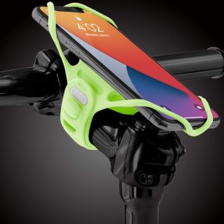 Bone? Bike Tie Pro 4 Bike Phone Mount Bicycle Phone Holder for Stem Mounting 4.7"-7.2" Cell Phones, Ultra Light Phone Mount for Bike Motorcycle, Designed for Road Bicycle Accessories - Luminous