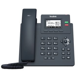 Yealink T31P IP Phone, 2 VoIP Accounts. 2.3-Inch Graphical Display. Dual-Port 10/100 Ethernet, 802.3af PoE, Power Adapter Not Included (SIP-T31P)