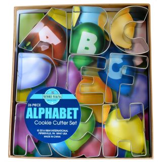 R&M International Alphabet 3" Cookie Cutters, 26-Piece Set in Gift Box