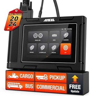 ANCEL HD3400 Plus Full System Heavy Duty Truck Scanner - DPF Regen, Free Lifetime Updates - 98% Truck Compatibility - Diesel Diagnostic Scan Tool for Cummins, Detroit, Caterpillar, Paccar &amp; More