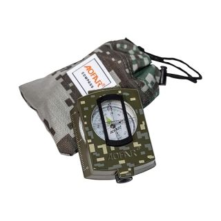 AOFAR Military Compass AF-4580 Lensatic Sighting Navigation, Waterproof and Shakeproof with Map Measurer Distance Calculator, Pouch for Camping, Hiking, Hunting, Backpacking (Camo)